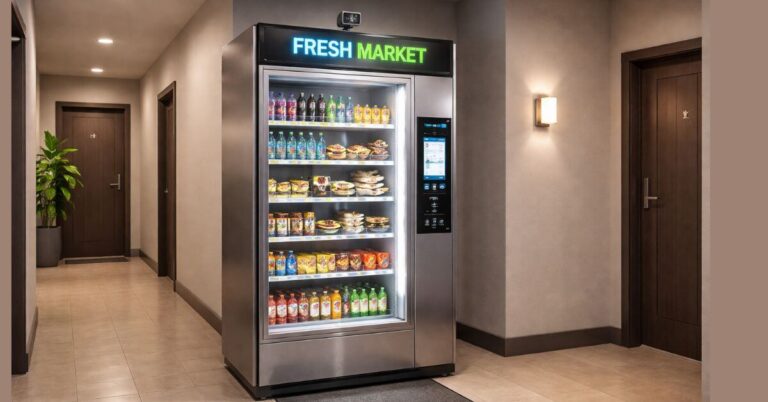 Geladeira inteligente autônoma instalada em condomínio residencial